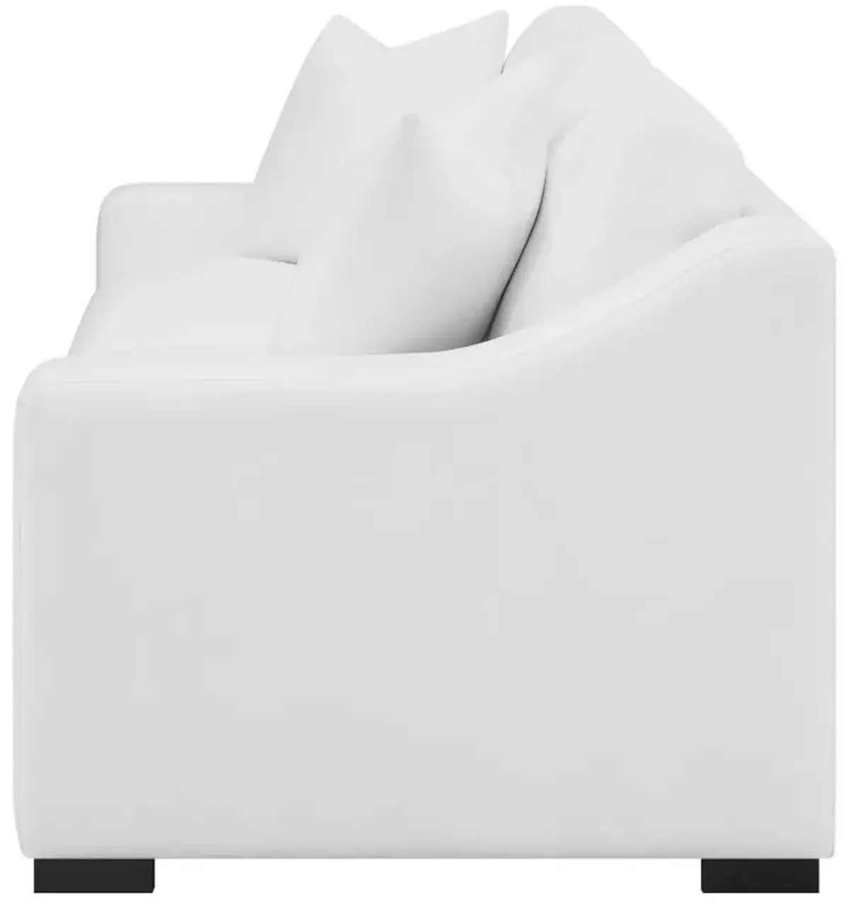 Ashlyn - Upholstered Sloped Arm Sofa - White