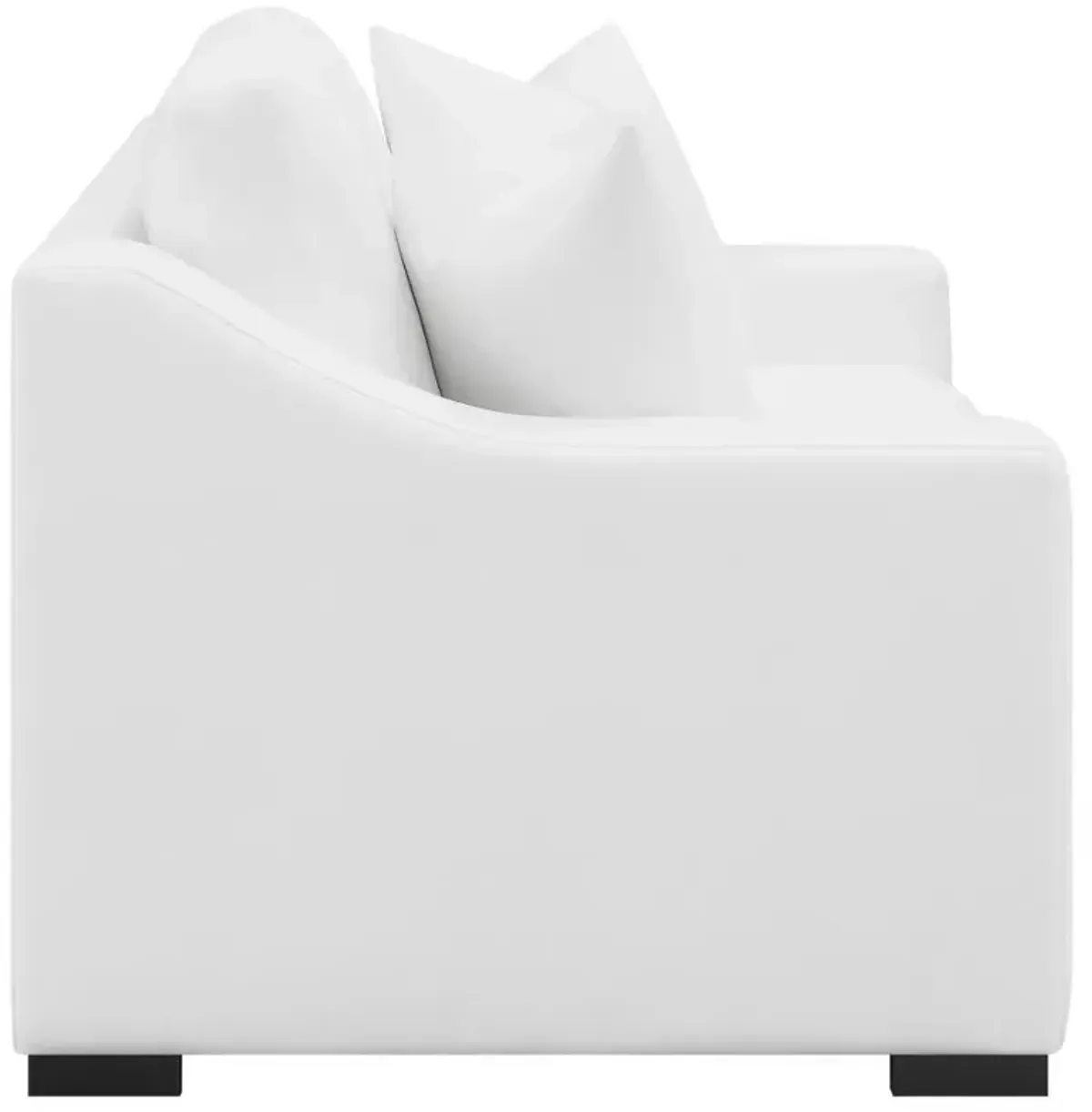 Ashlyn - Upholstered Sloped Arm Loveseat - White