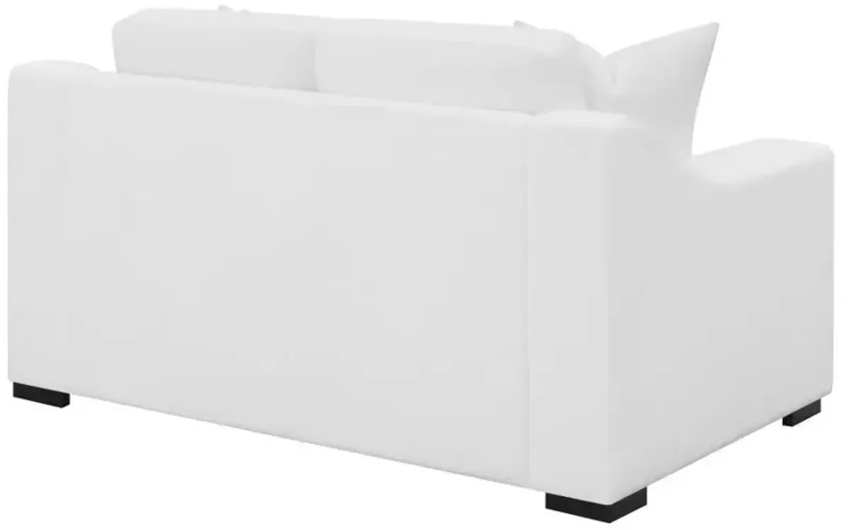 Ashlyn - Upholstered Sloped Arm Loveseat - White