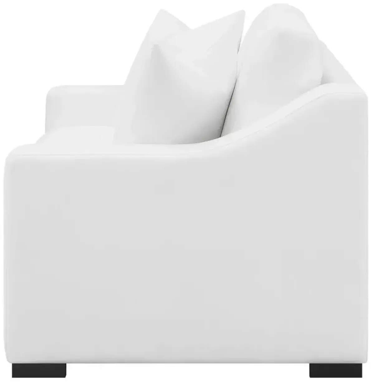 Ashlyn - Upholstered Sloped Arm Loveseat - White