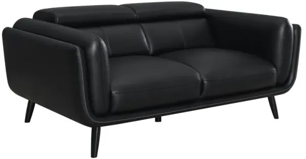 Shania - Upholstered Low Back Loveseat - Black