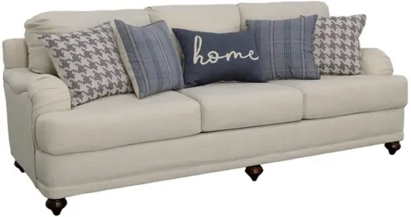 Glenn - Upholstered English Arm Sofa - Light Gray And Blue