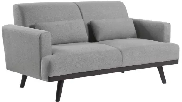 Blake - Upholstered Track Arm Loveseat - Sharkskin