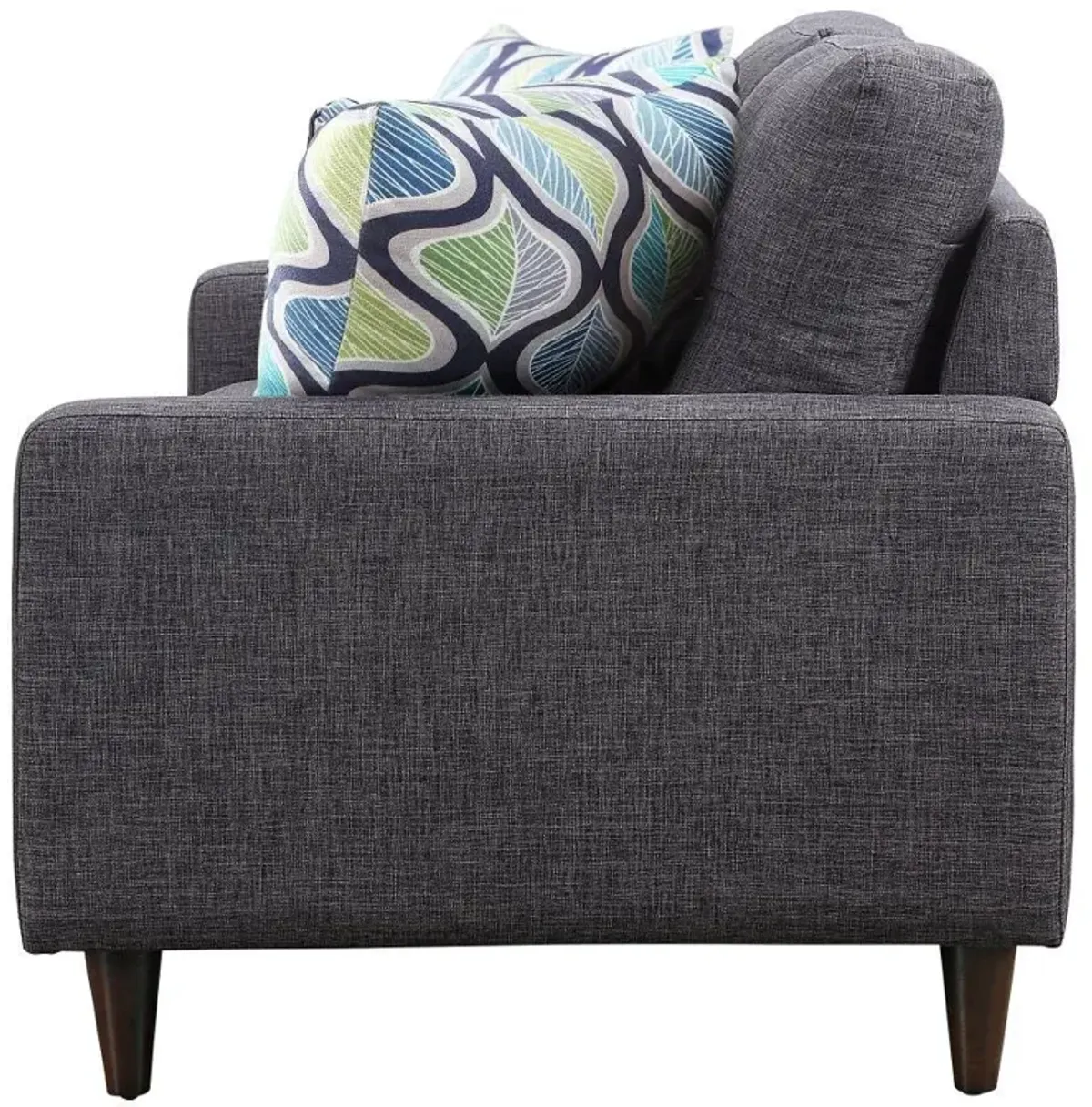 Watsonville - Upholstered Track Arm Tufted Loveseat - Gray