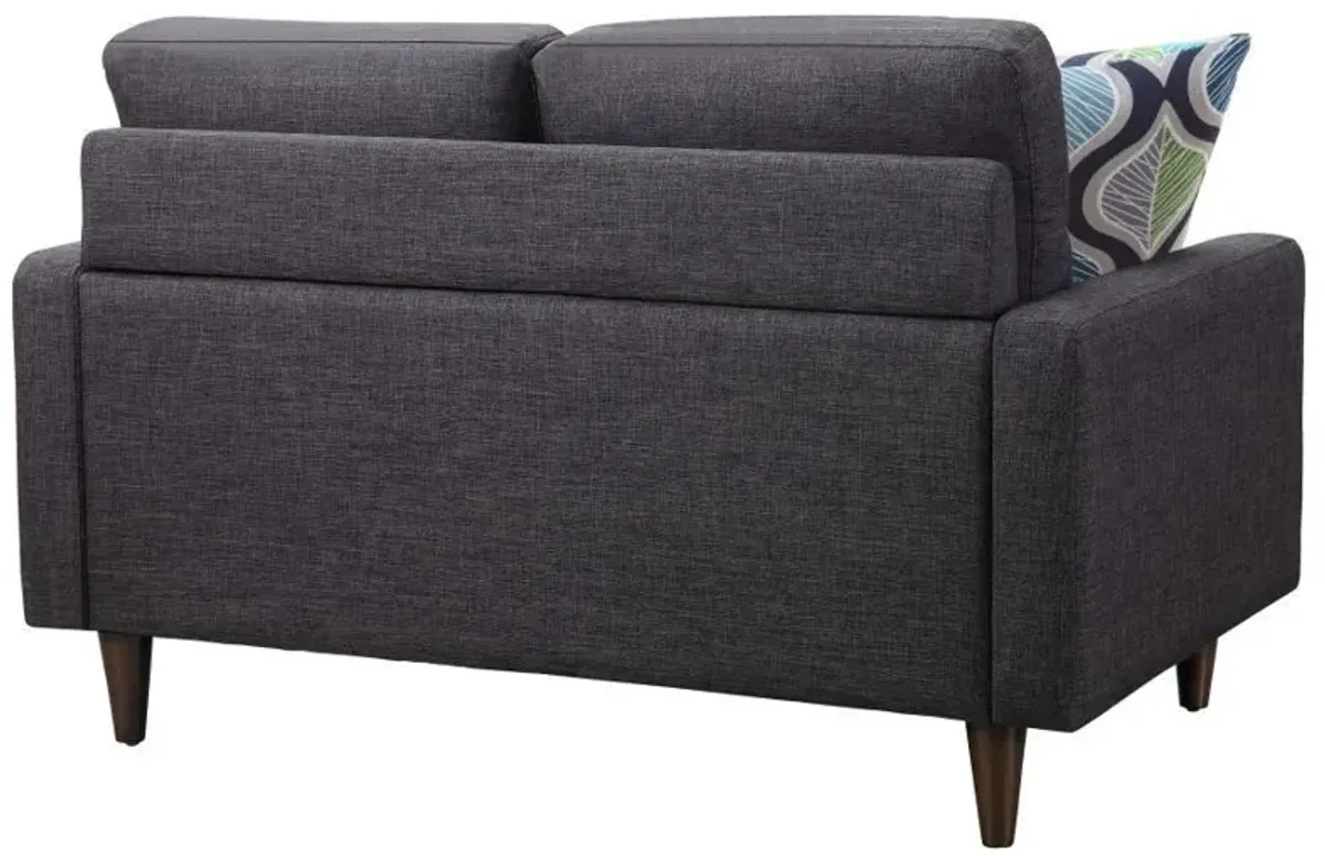 Watsonville - Upholstered Track Arm Tufted Loveseat - Gray