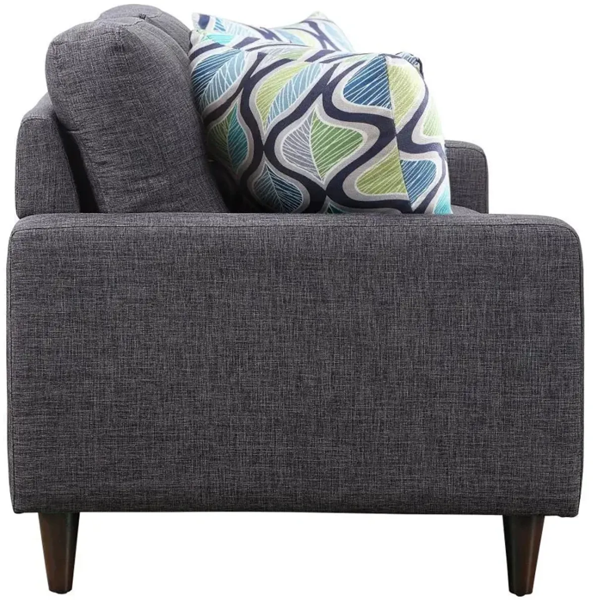 Watsonville - Upholstered Track Arm Tufted Loveseat - Gray