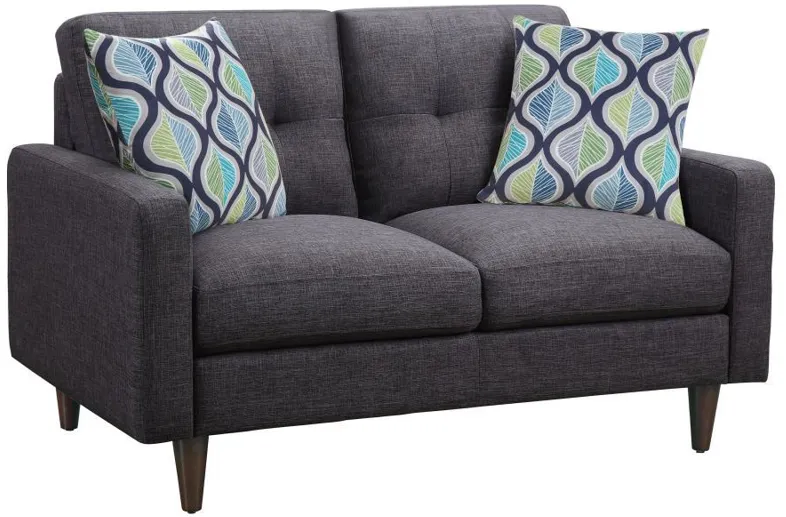 Watsonville - Tufted Back Loveseat - Gray