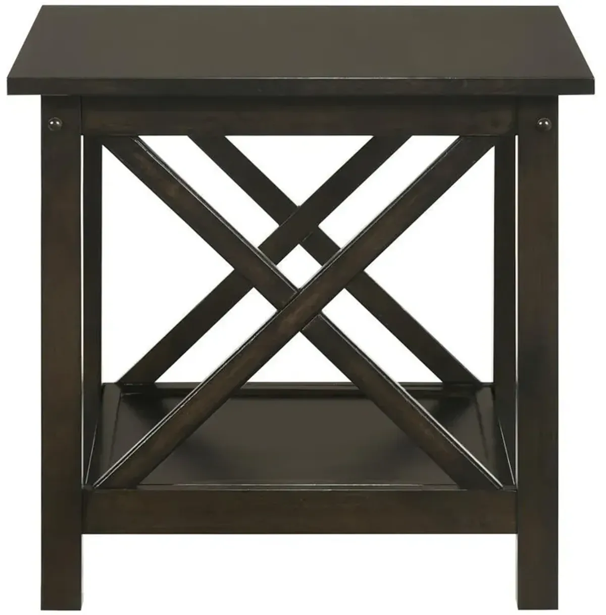 Rachelle - 3 Piece Rectangular Coffee Table Set - Deep Merlot