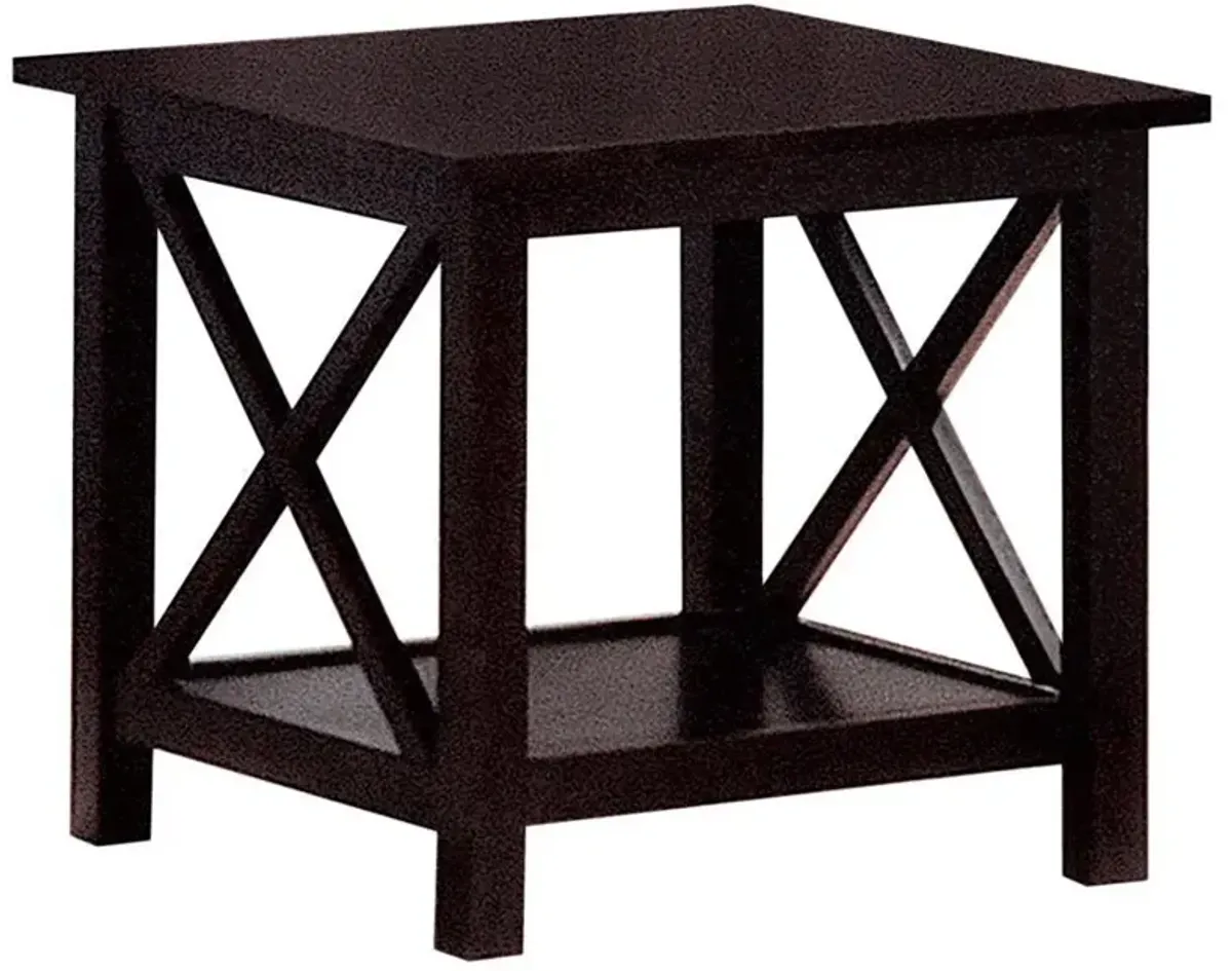 Rachelle - 3 Piece Rectangular Coffee Table Set - Deep Merlot