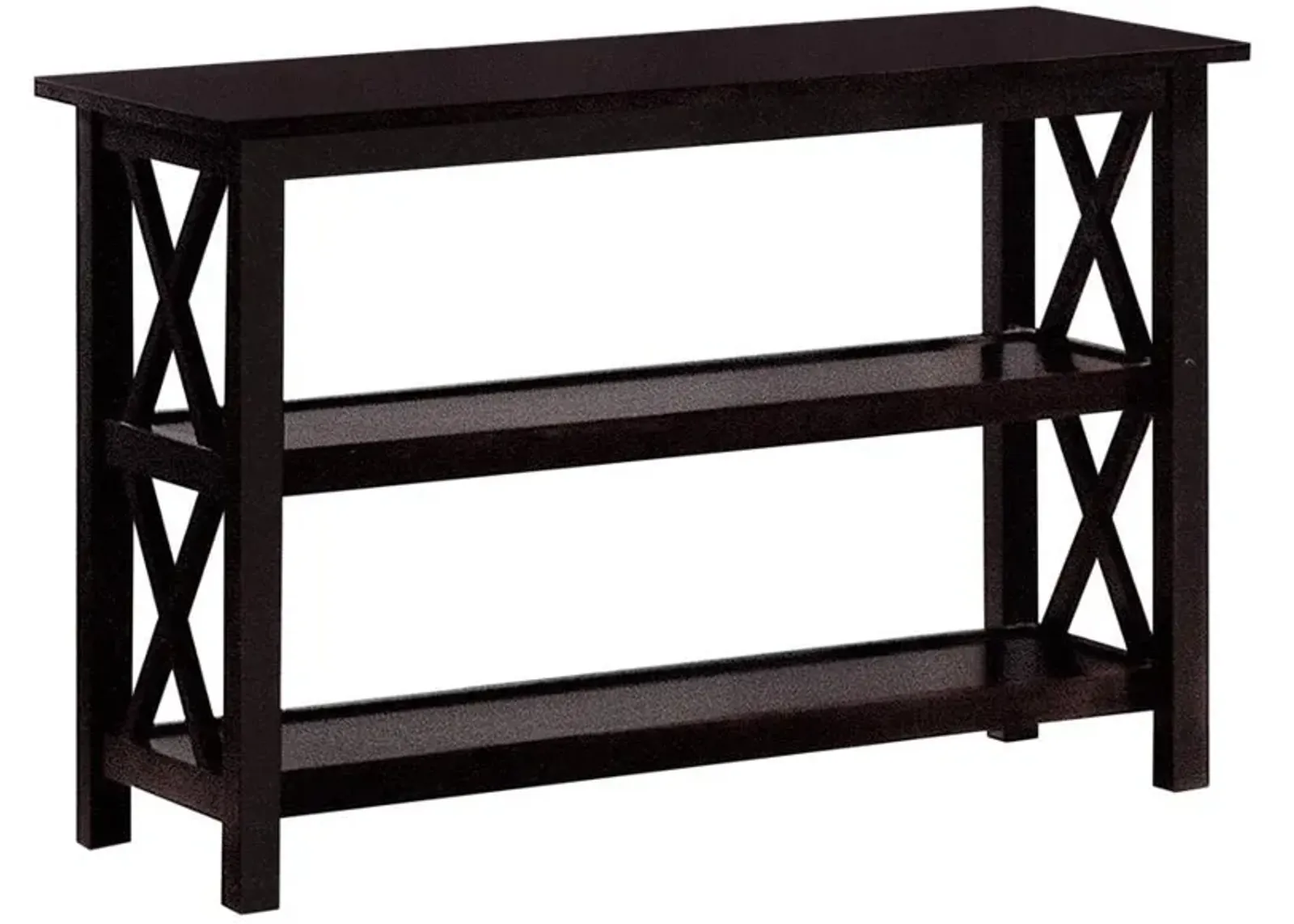 Rachelle - 2-Shelf Wood Entryway Console Table - Deep Merlot