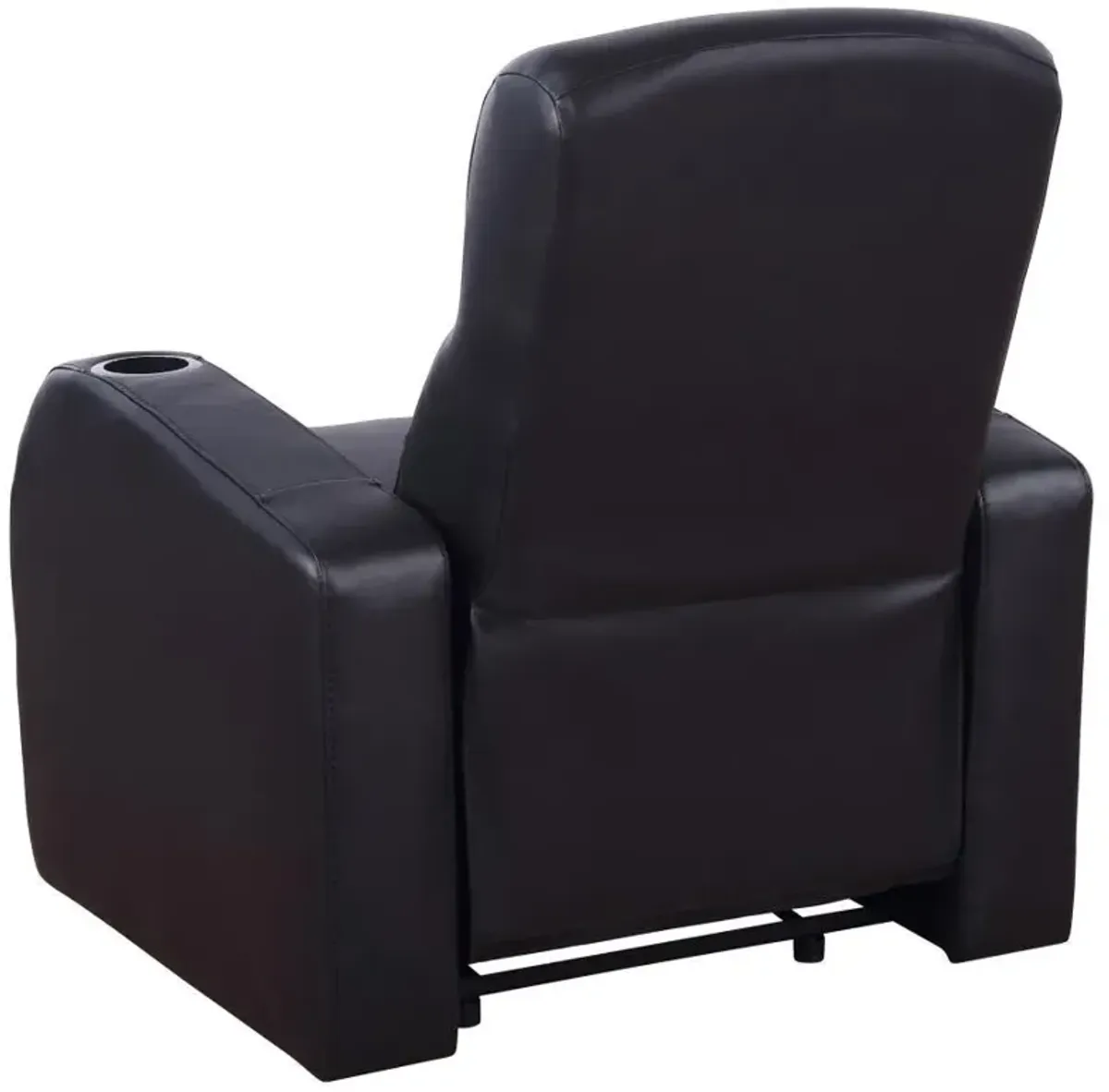 Cyrus - Upholstered Track Arm Recliner - Black