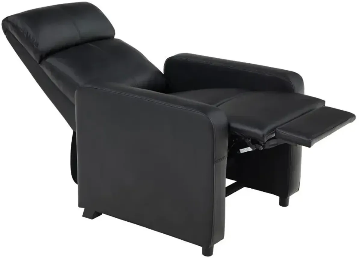 Toohey - Upholstered Home Theater Push Back Recliner - Black