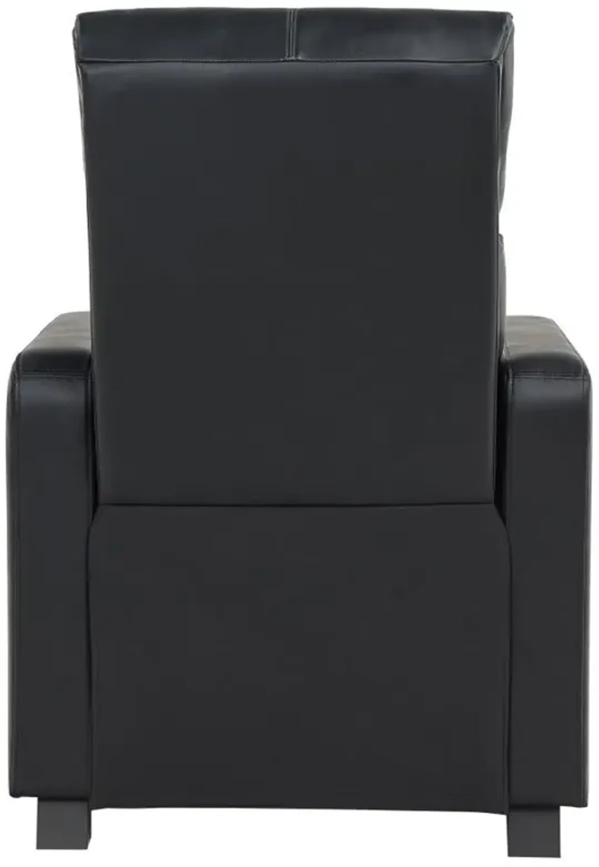 Toohey - Upholstered Home Theater Push Back Recliner - Black