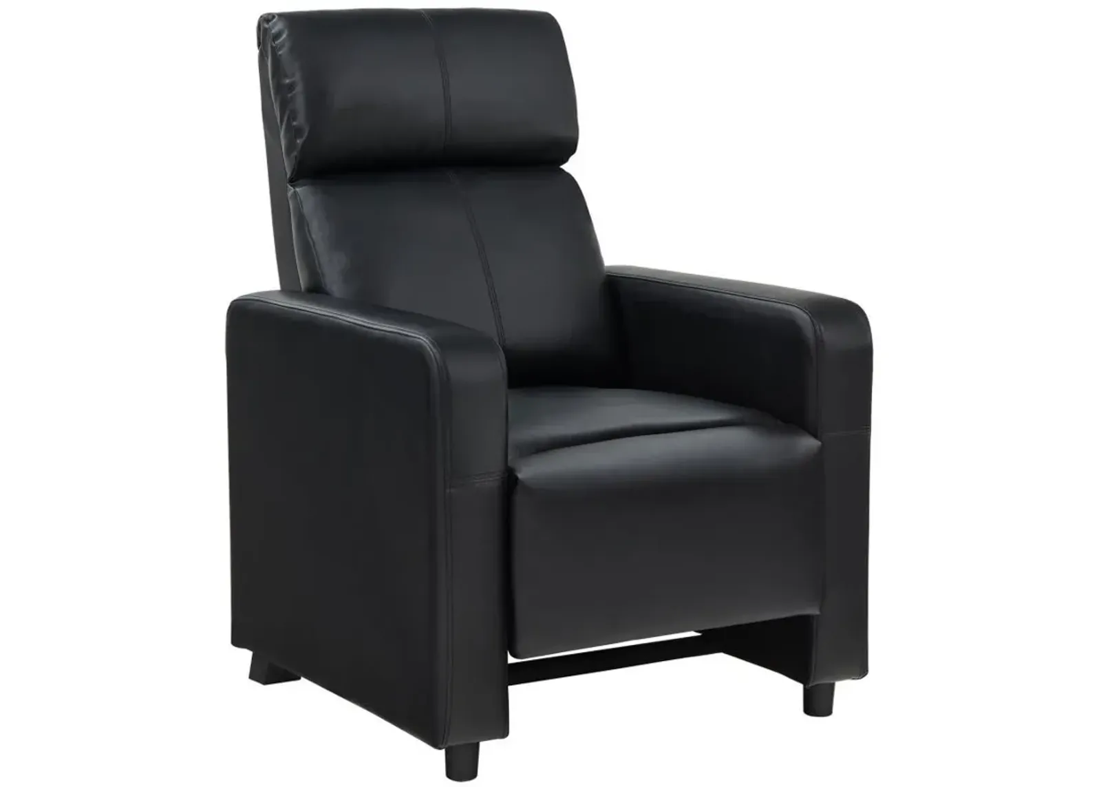 Toohey - Upholstered Home Theater Push Back Recliner - Black