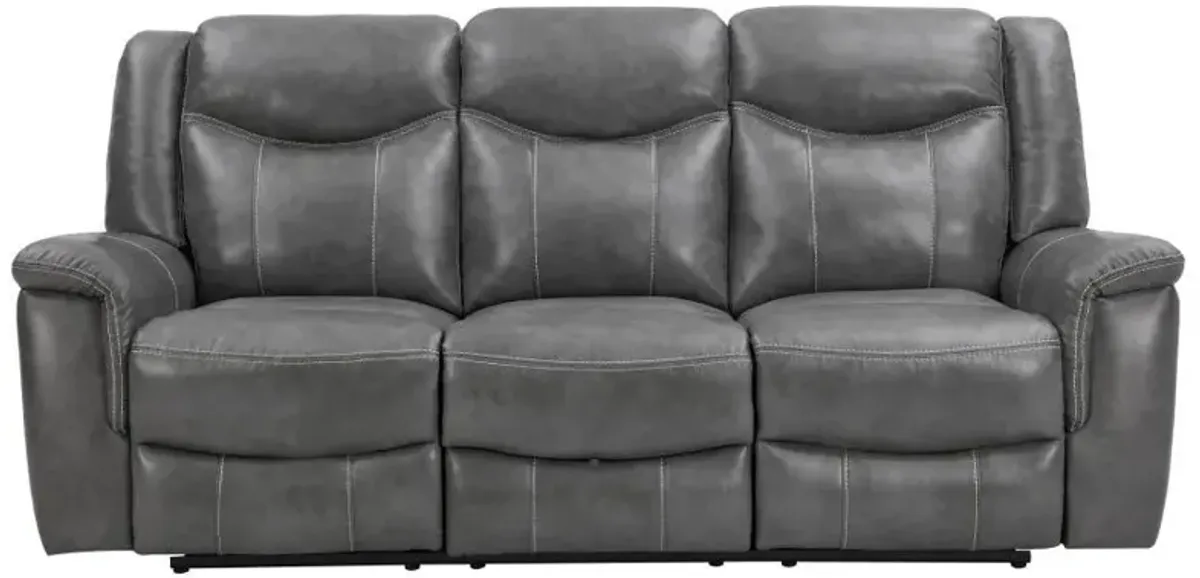 Conrad - Upholstered Padded Arm Motion Sofa - Gray