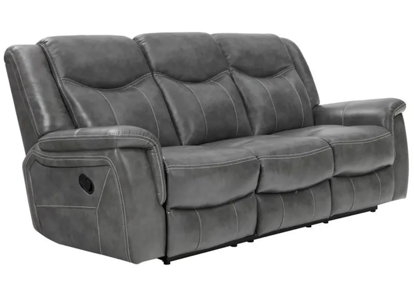 Conrad - Upholstered Padded Arm Motion Sofa - Gray