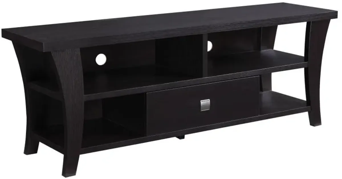 Anita - 1-Drawer Engineered Wood TV Stand - Cappuccino