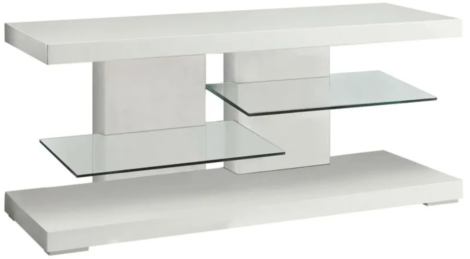 Cogswell - 2-Shelf Wood TV Stand - White High Gloss