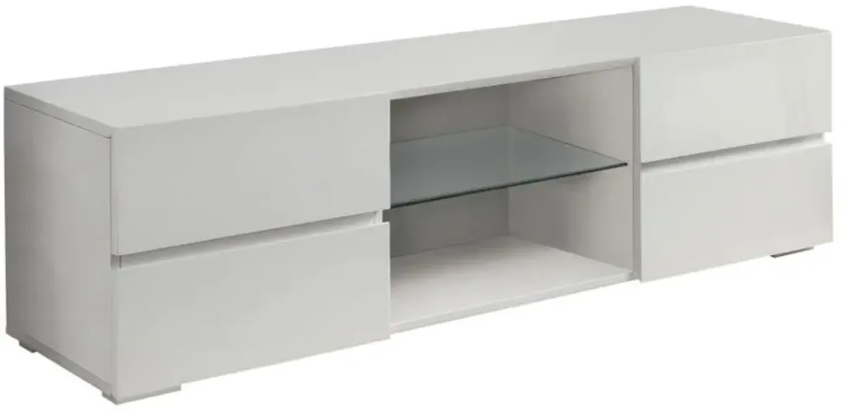 Galvin - 4-Drawer Wood TV Stand - White High Gloss