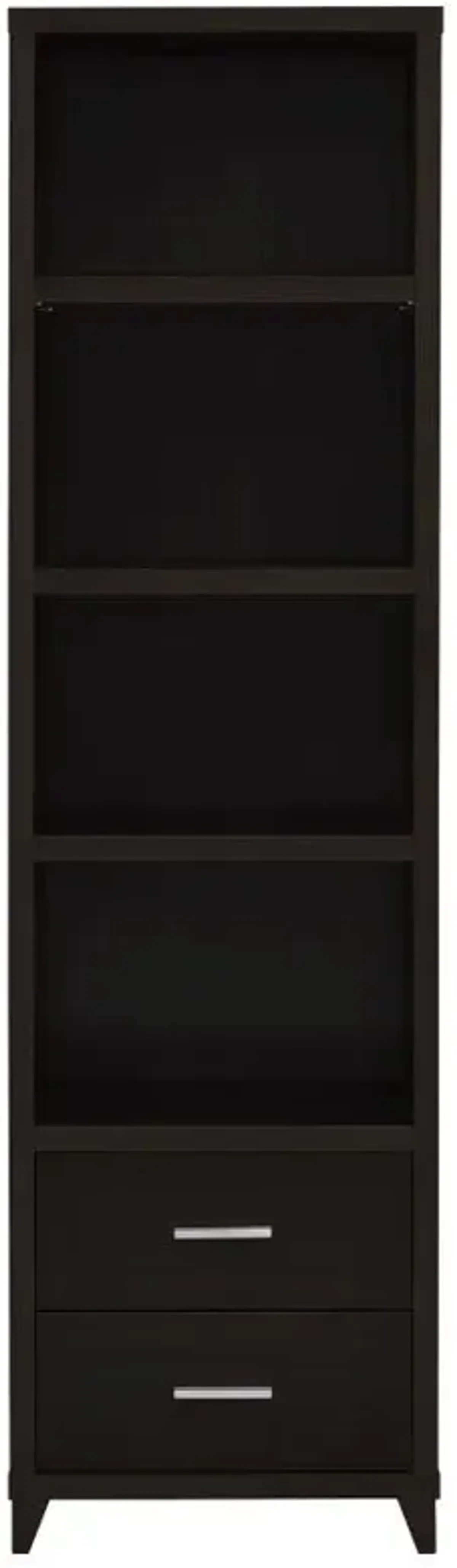 Lewes - 4-Shelf Engineered Wood Media Tower - Cappuccino