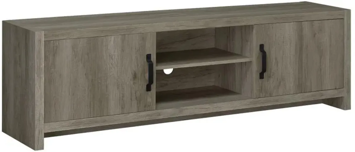 Burke - 2 Door Engineered Wood TV Stand - Gray Driftwood