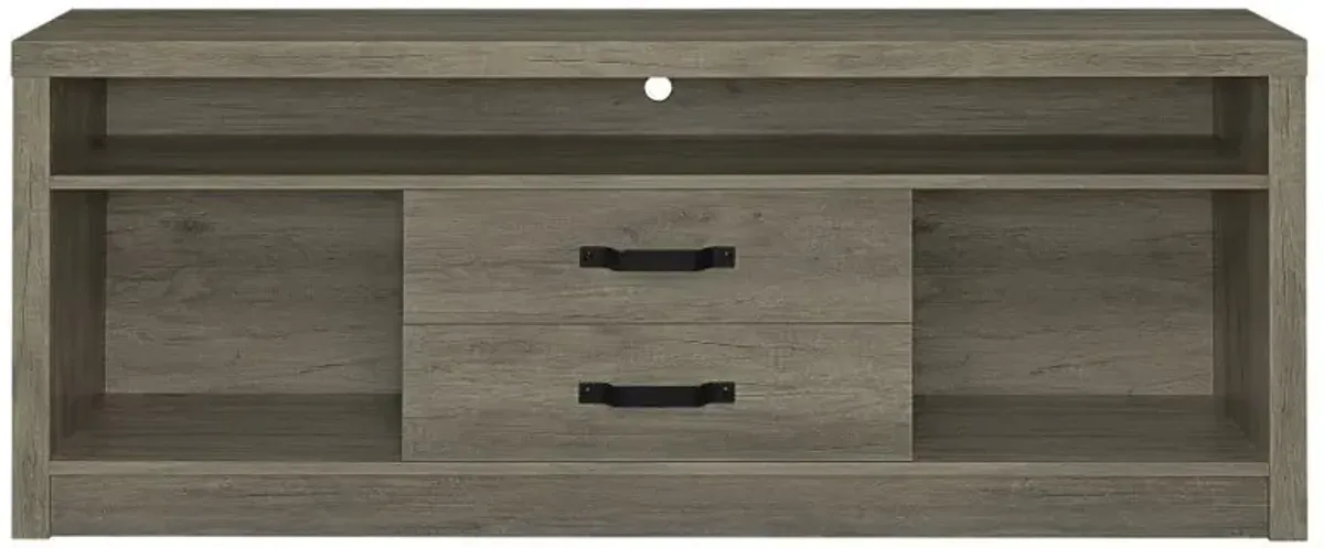 Burke - 2-Drawer Engineered Wood TV Stand - Gray Driftwood