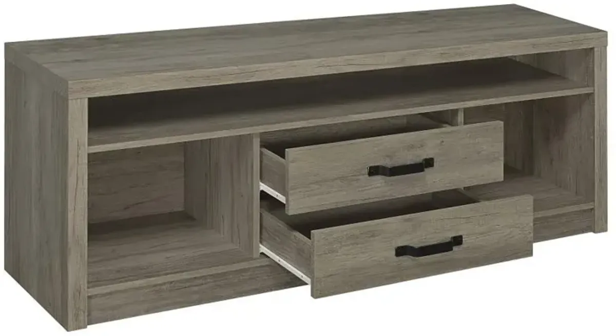 Burke - 2-Drawer Engineered Wood TV Stand - Gray Driftwood