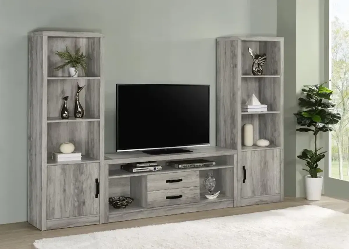 Burke - 2-Drawer Engineered Wood TV Stand - Gray Driftwood