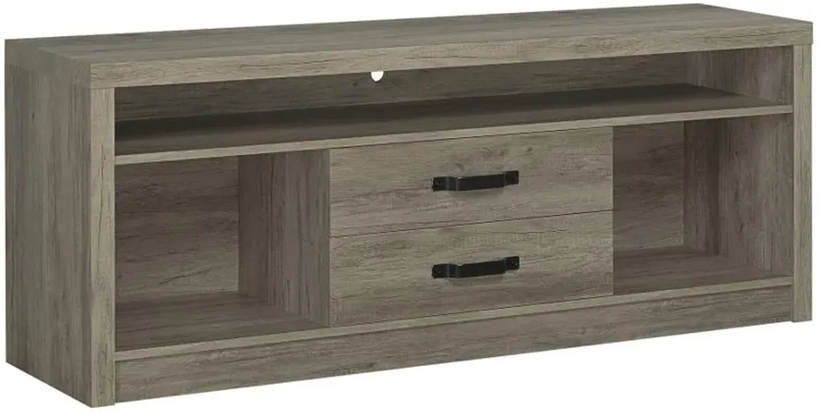 Burke - 2-Drawer Engineered Wood TV Stand - Gray Driftwood