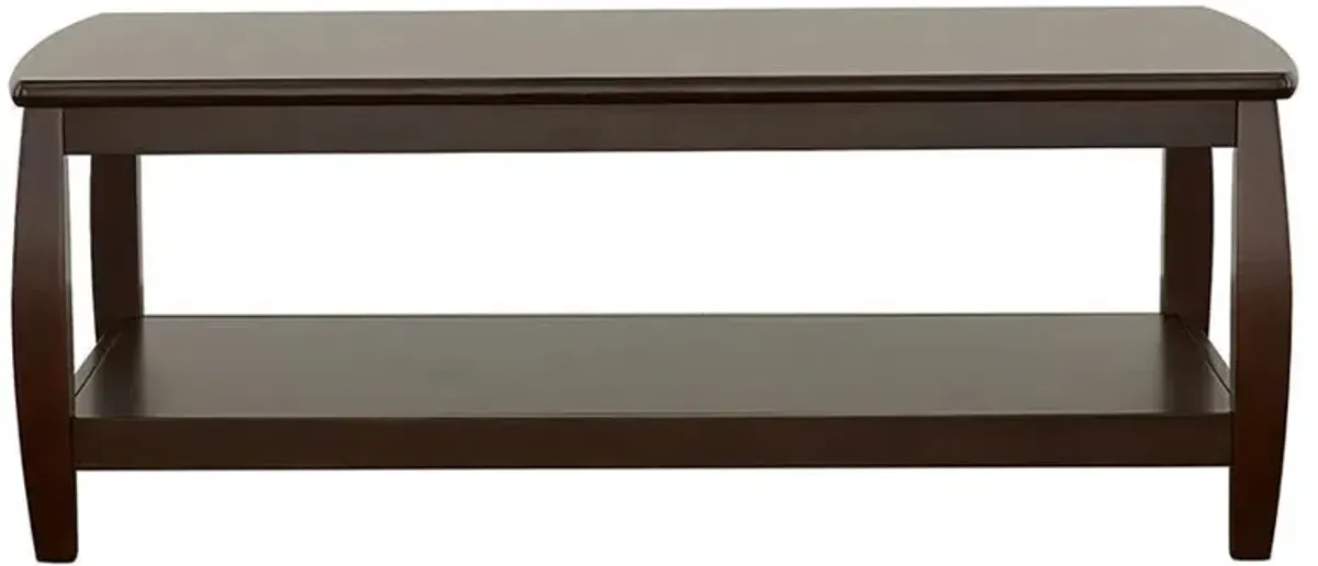 Dixon - 1-Shelf Rectangular Wood Coffee Table Espresso - Cappuccino