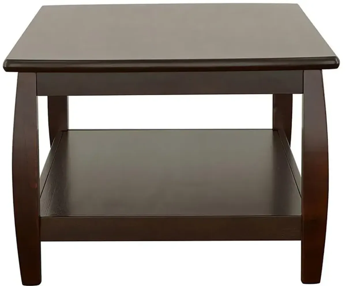 Dixon - 1-Shelf Rectangular Wood Coffee Table Espresso - Cappuccino