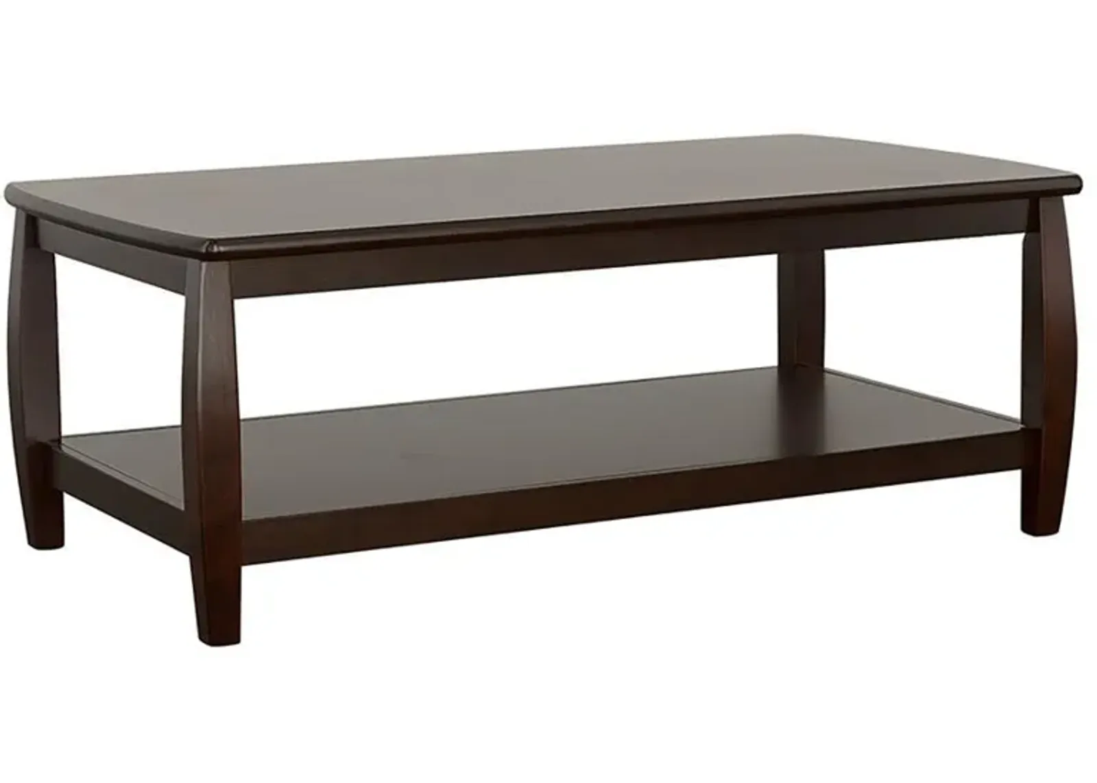 Dixon - 1-Shelf Rectangular Wood Coffee Table Espresso - Cappuccino