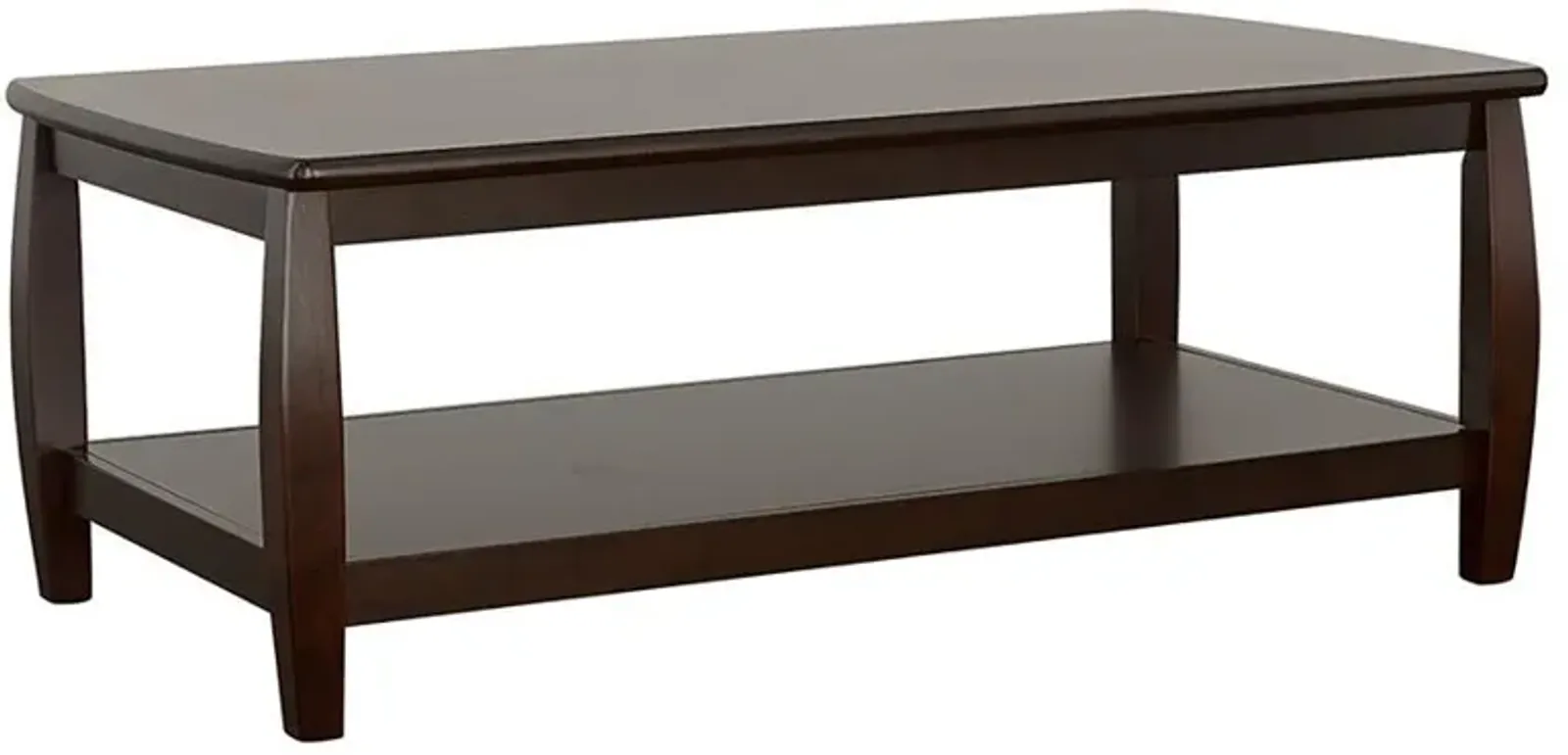 Dixon - 1-Shelf Rectangular Wood Coffee Table Espresso - Cappuccino