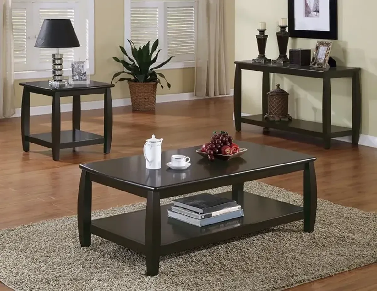 Dixon - Wood Entryway Console Table With Shelf - Cappuccino