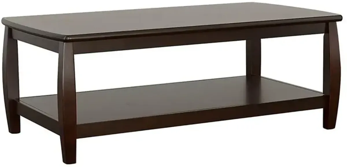 Dixon - 3 Piece Rectangular Wood Coffee Table Set Espresso - Cappuccino