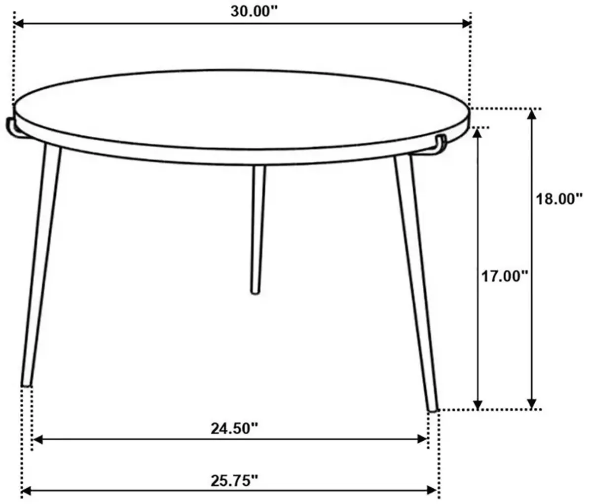 Pilar - Round Solid Wood Top Coffee Table - Natural And Black