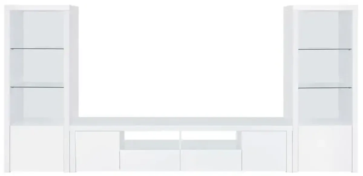 Jude - 2 Door Engineered Wood TV Stand - High Gloss White
