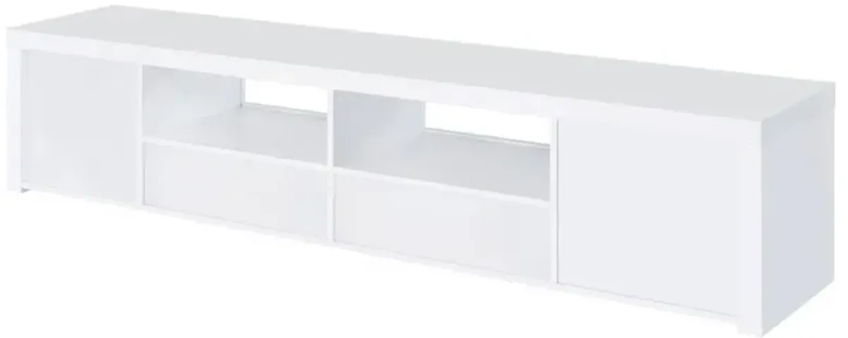 Jude - 2 Door Engineered Wood TV Stand - High Gloss White