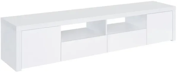 Jude - 2 Door Engineered Wood TV Stand - High Gloss White