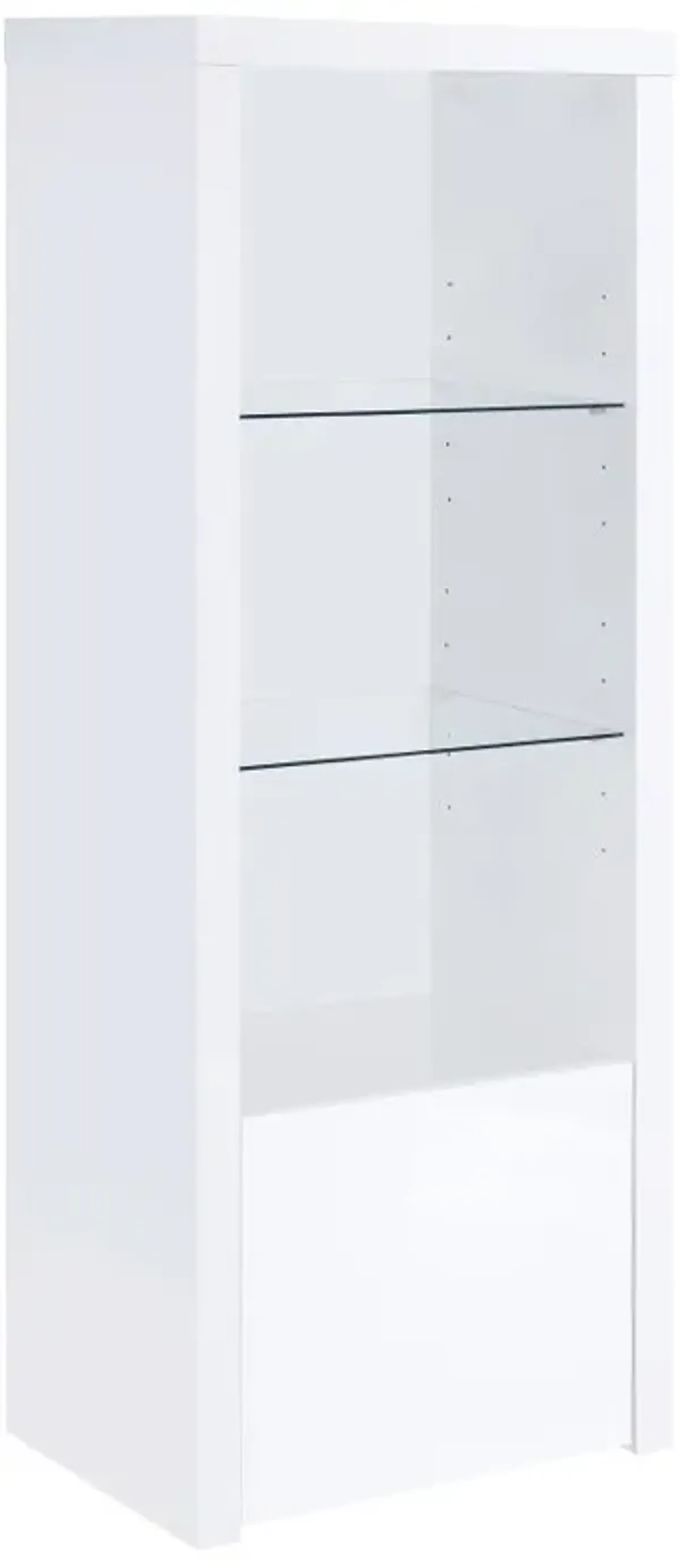 Jude - 3-Shelf Engineered Wood Media Tower - High Gloss White