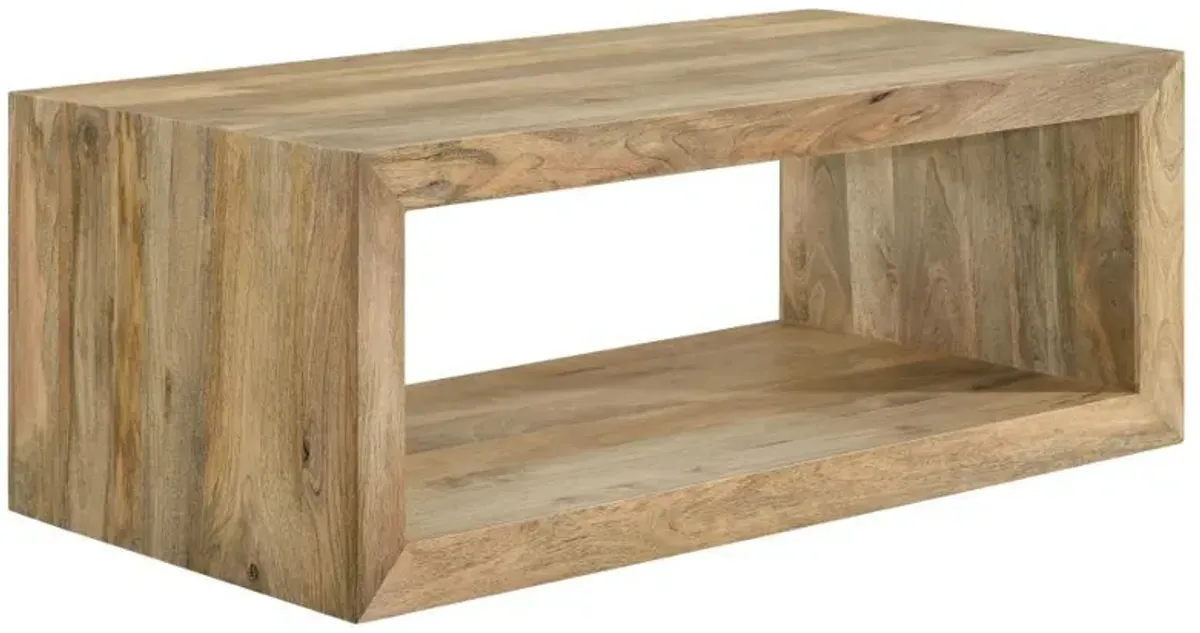 Benton - Rectangular Solid Wood Coffee Table - Natural