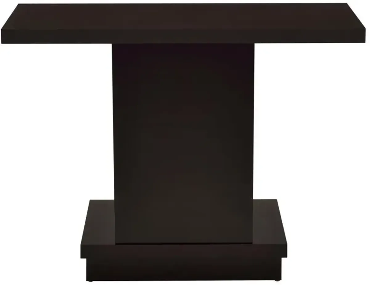 Reston - Engineered Wood Pedestal Console Table - Cappuccino