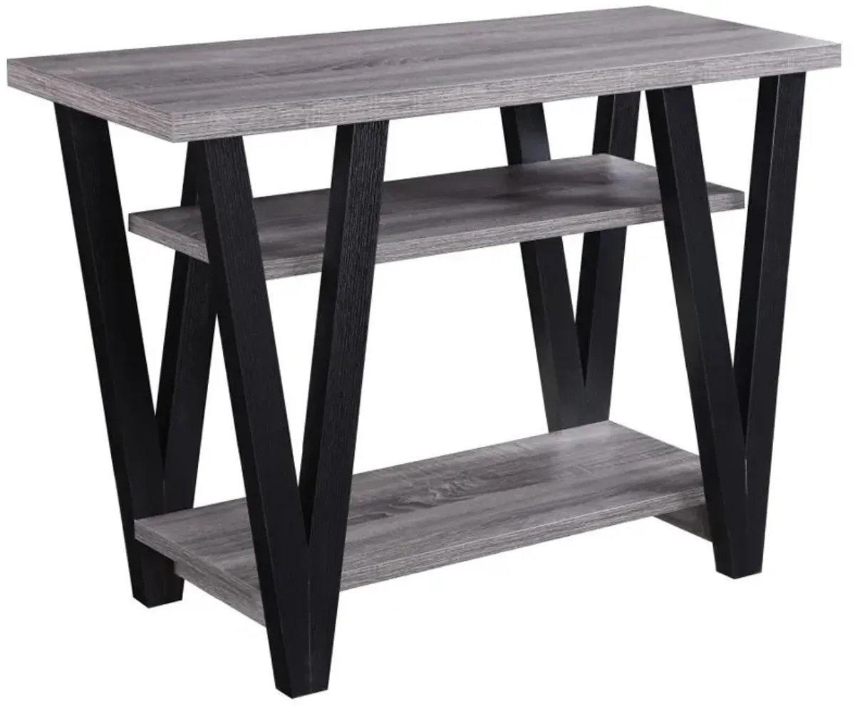 Stevens - 2-Shelf Engineered Wood Entryway Console Table - Gray