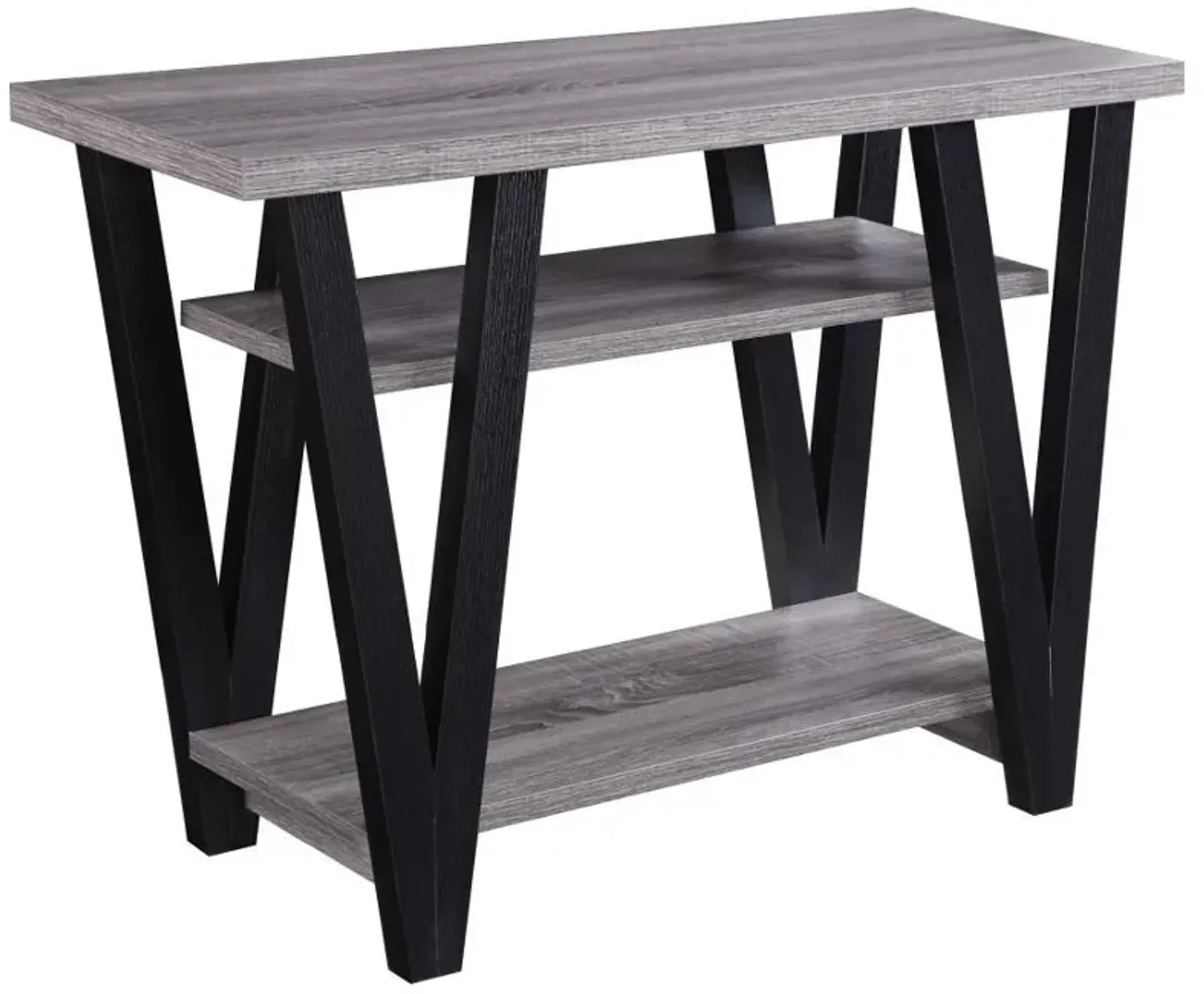 Stevens - 2-Shelf Engineered Wood Entryway Console Table - Gray