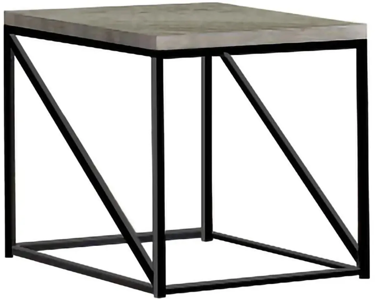 Birdie - Square Engineered Wood End Table - Sonoma Gray