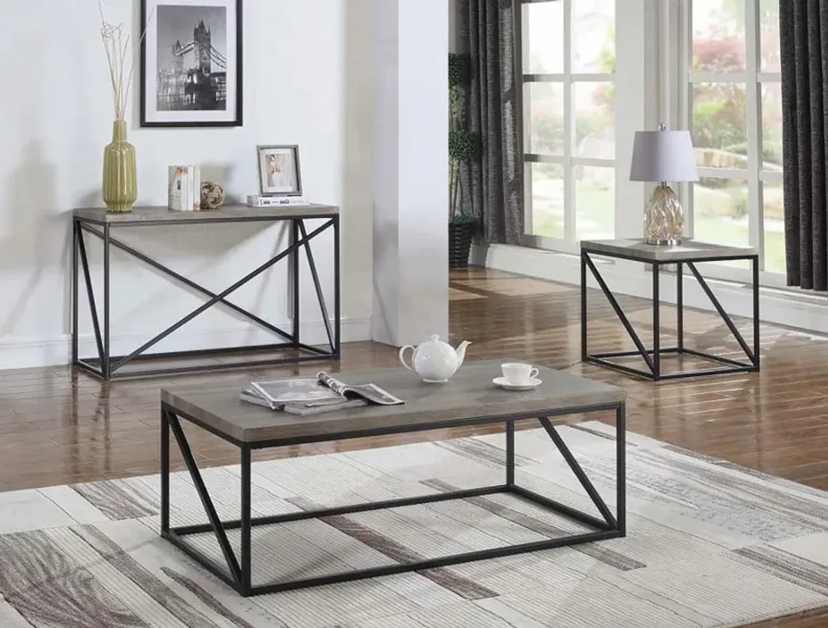 Birdie - Rectangular Engineered Wood Coffee Table - Sonoma Gray