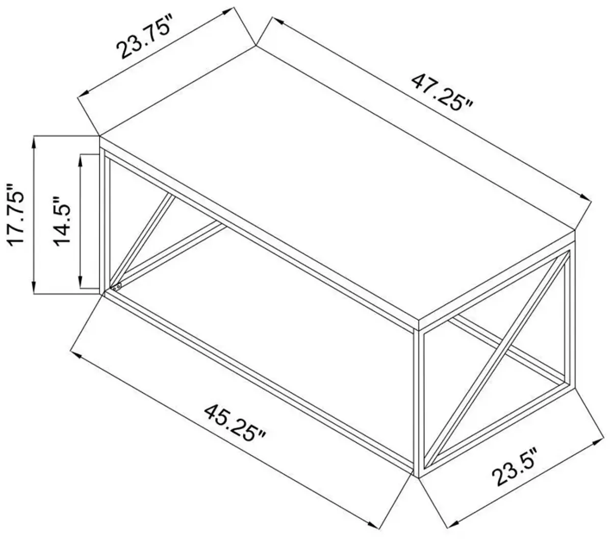 Birdie - Rectangular Engineered Wood Coffee Table - Sonoma Gray