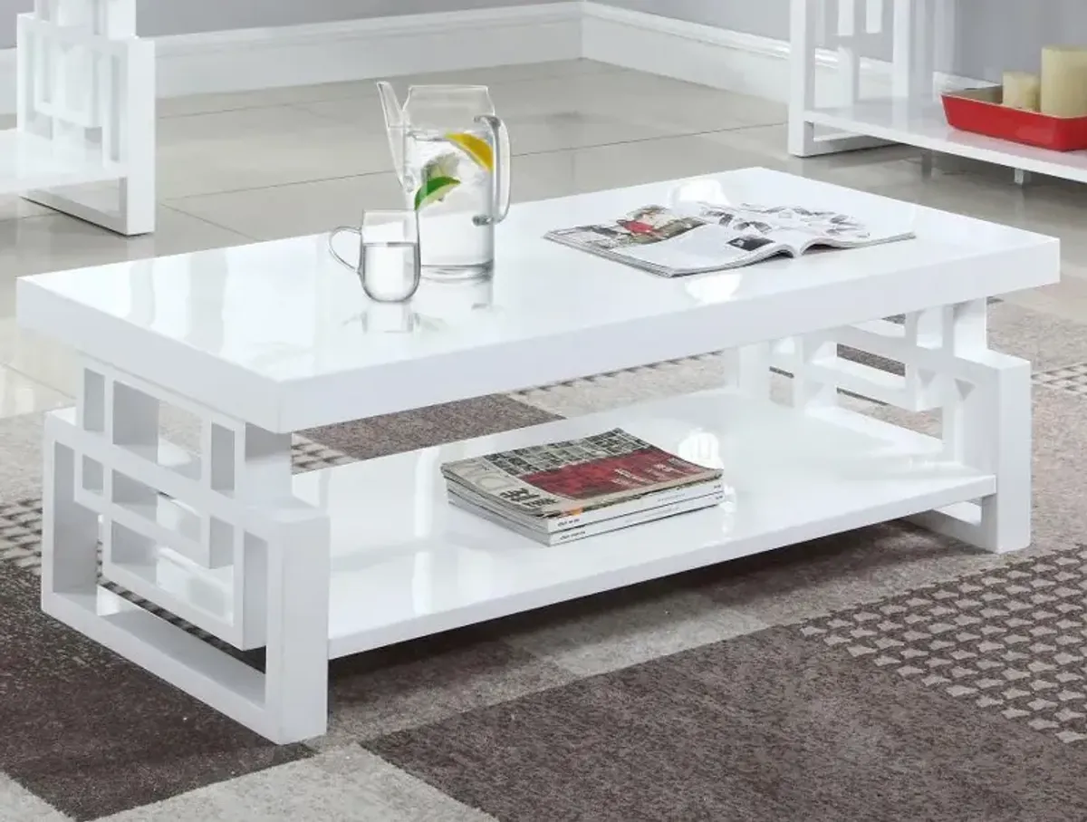 Schmitt - Rectangular Coffee Table - White High Gloss