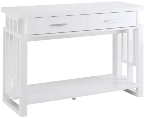 Schmitt - Rectangular 2-Drawer Sofa Table - High Glossy White
