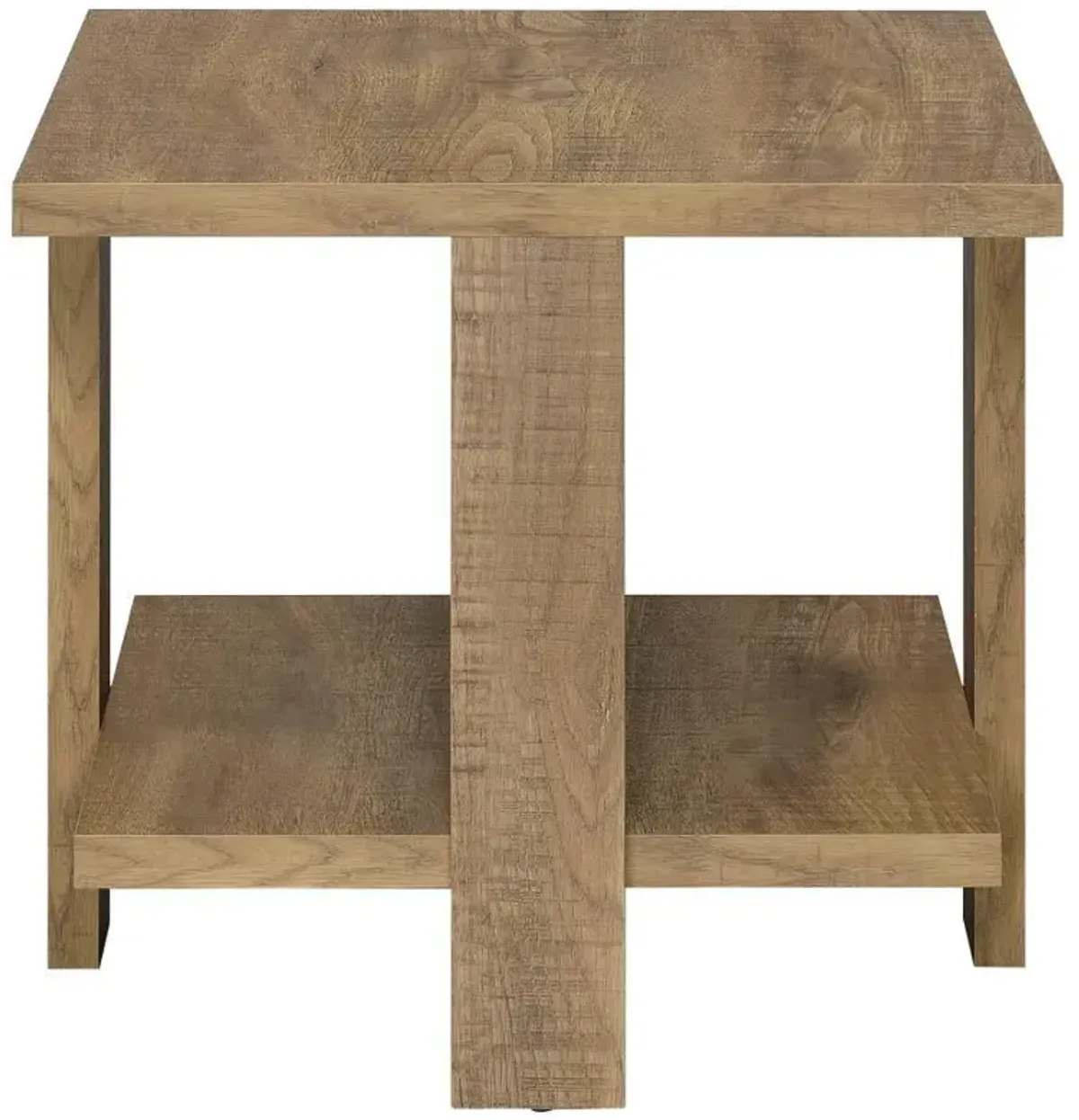 Dawn - Square Engineered Wood End Table - Mango Brown